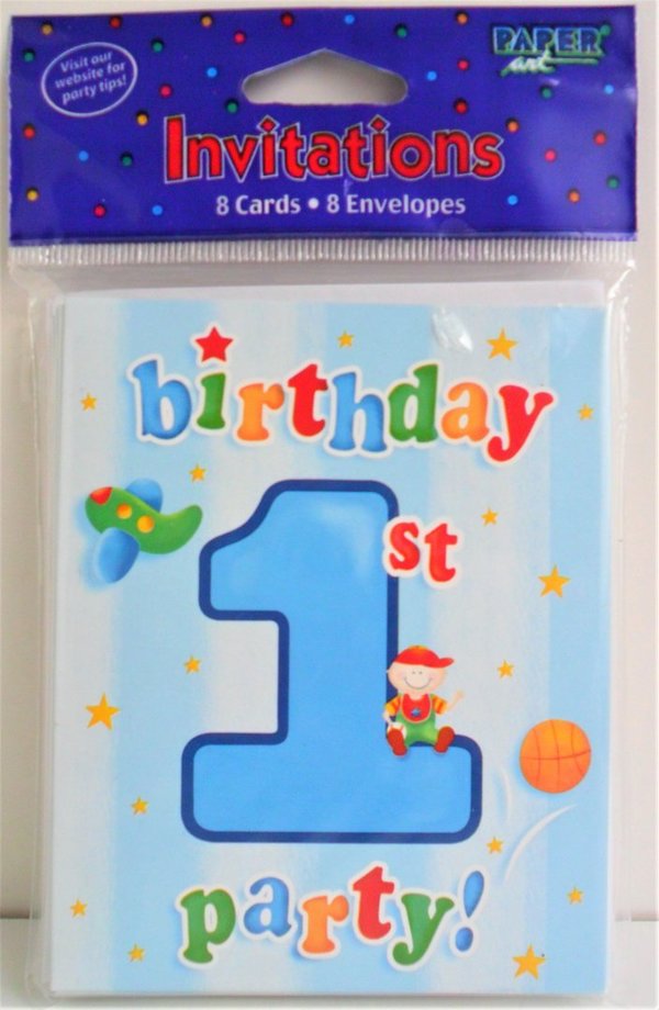 Einladungskarten 1. Geburtstag - Boy