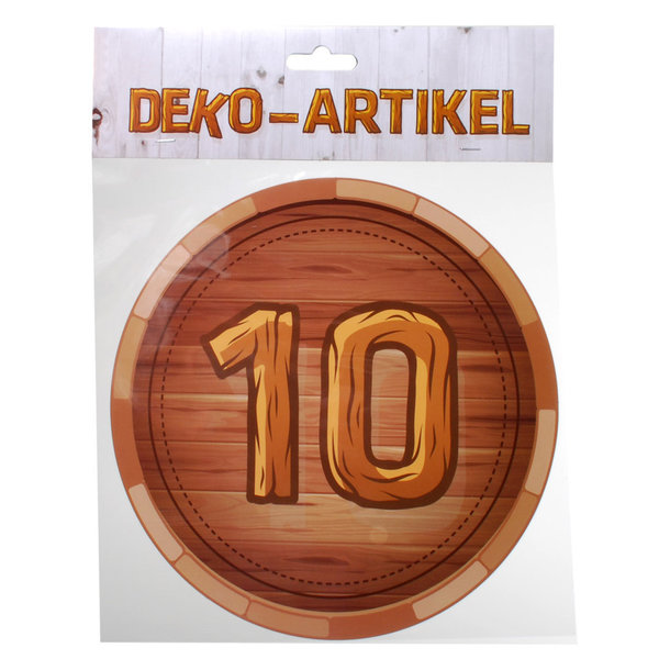 Deko Schild "10"