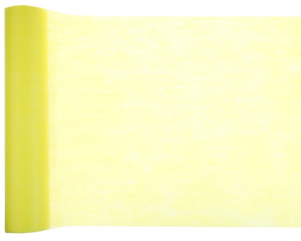 Tischläufer Einfarbig Vliesstoff - Gelb - 10 Meter