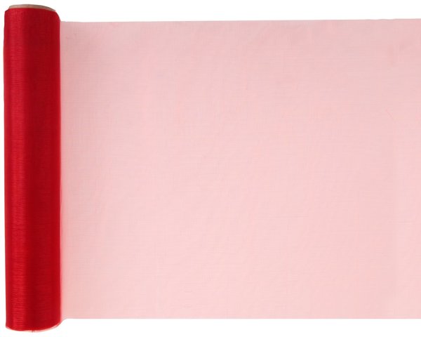 Organza Tischläufer Rot 5m