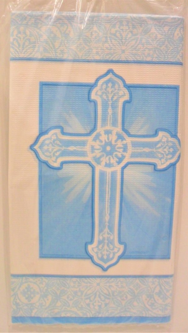 Tischdecke Religion Radiant Cross Blue