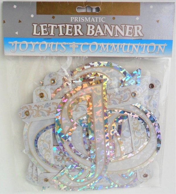 Letter Banner " Joyous Communion" Silber
