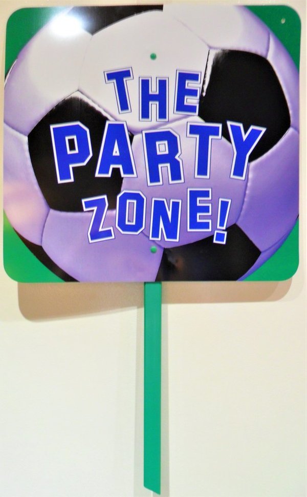 Gartenstecker Fußball "The Party Zone"26 x 52 cm