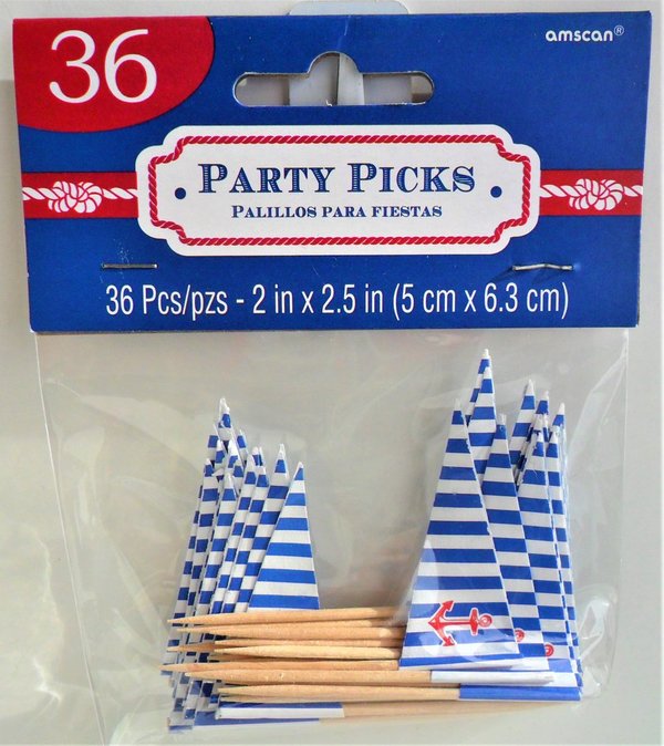 Party Picks "Maritime" - 36 Stück