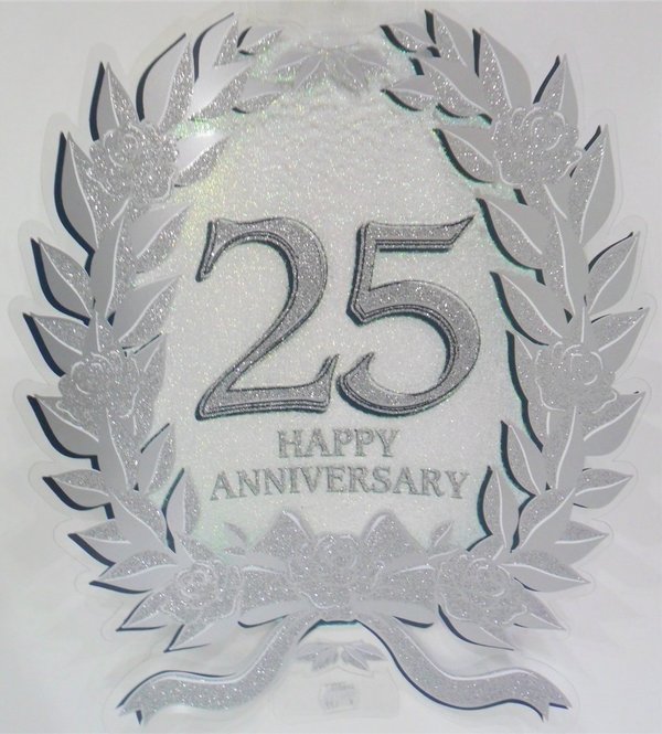 Deko-Schild  "Happy 25 Anniversary"