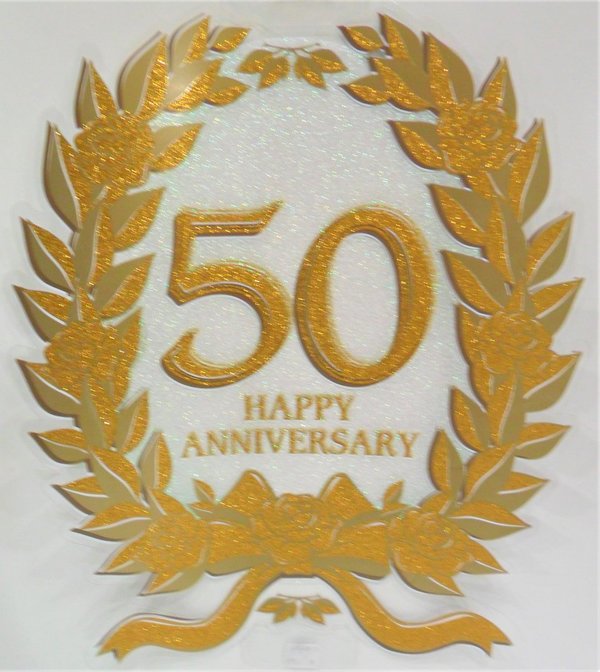 Deko-Schild  "Happy 50 Anniversary"