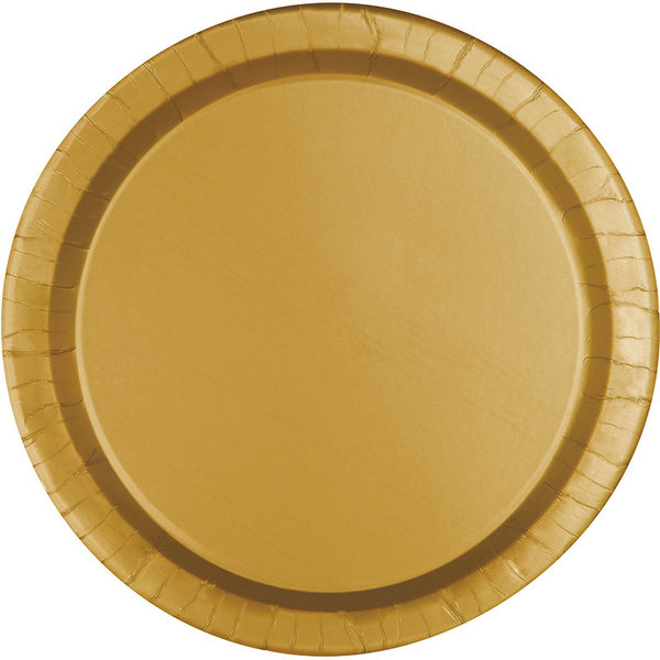 8 Pappteller Cincle Gold - 23 cm