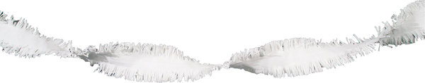 Girlande aus Kreppapier Weiß - 6 m