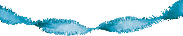 Girlande aus Kreppapier Hellblau - 6 m