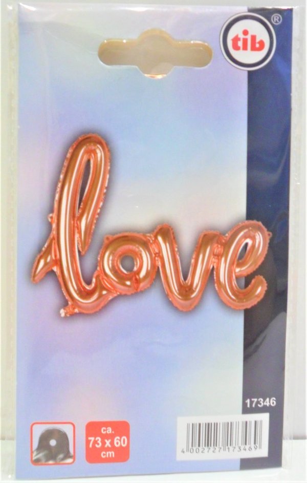 Folien-Schriftzug "Love" rosegold  73 x60 cm