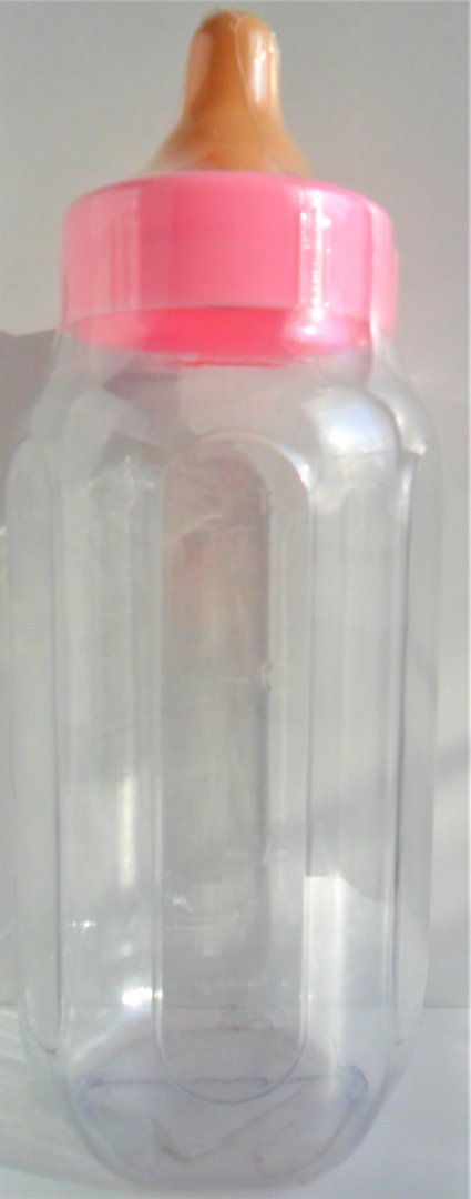 Baby Nuckelflasche - Sparbüchse rosa  27cm