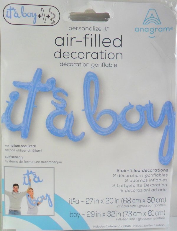 Folienballon Schriftzug "It´s a Boy"