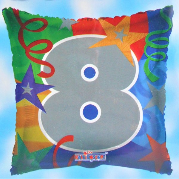 1 Folienballon  Ø 46cm - Kissen "8"