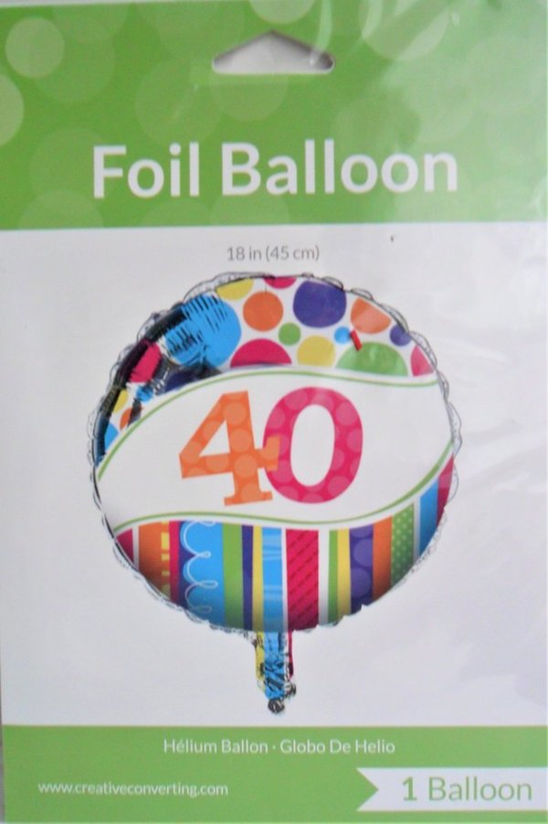 1 Folienballon  Ø 45cm - Bright and Bold 40