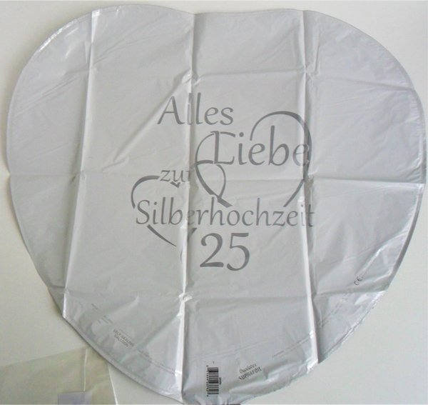 Folienballon - Alles Liebe zur Silberhochzeit - 45cm