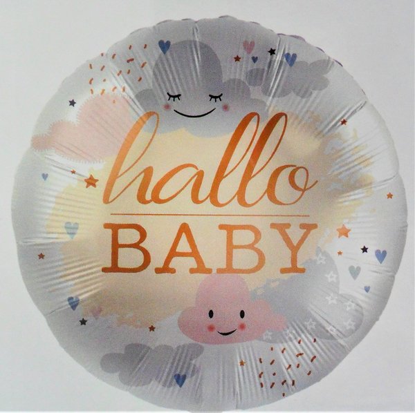 Folienballon - Hallo Baby - 45cm