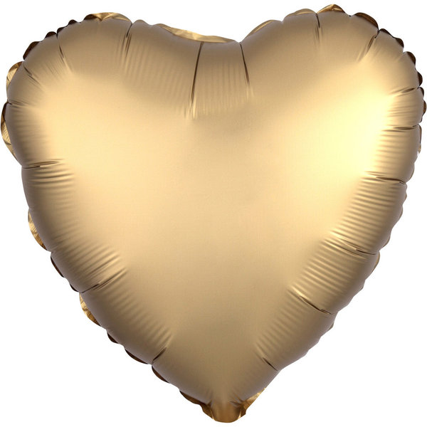 1 Folienballon - Herz - Satin - Gold