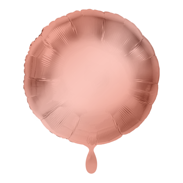 1 Folienballon - Rund - Rosegold - 43cm