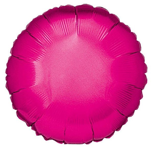 1 Folienballon - Rund - Magenta - 43cm