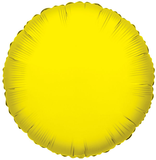 1 Folienballon - Rund - Yellow - 46cm