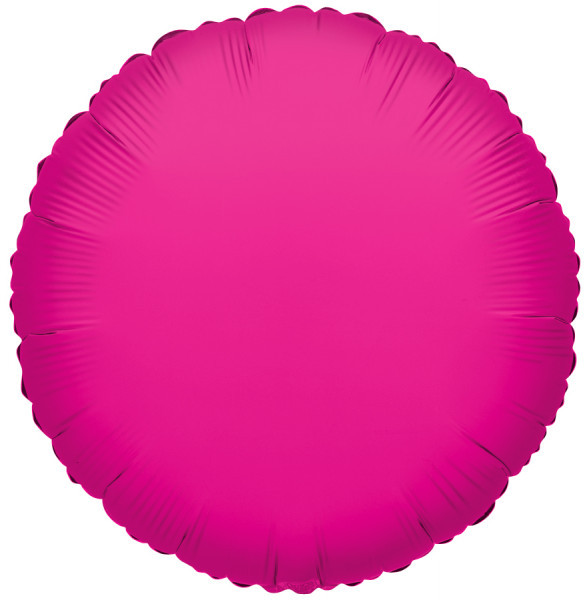 1 Folienballon - Rund - Pink - 46cm