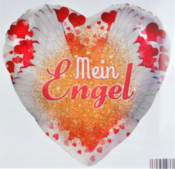 Folienballon Herz  "Mein Engel" - 45cm