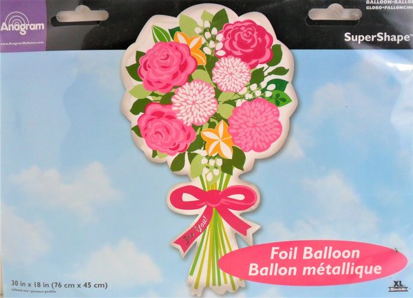 Folienballon - Blumenstrauß - 76cm