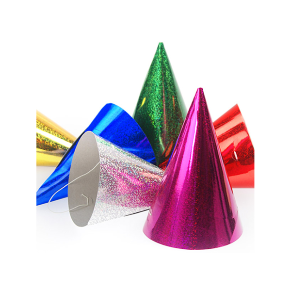 1 Partyhut - Holographic Silber - 16cm