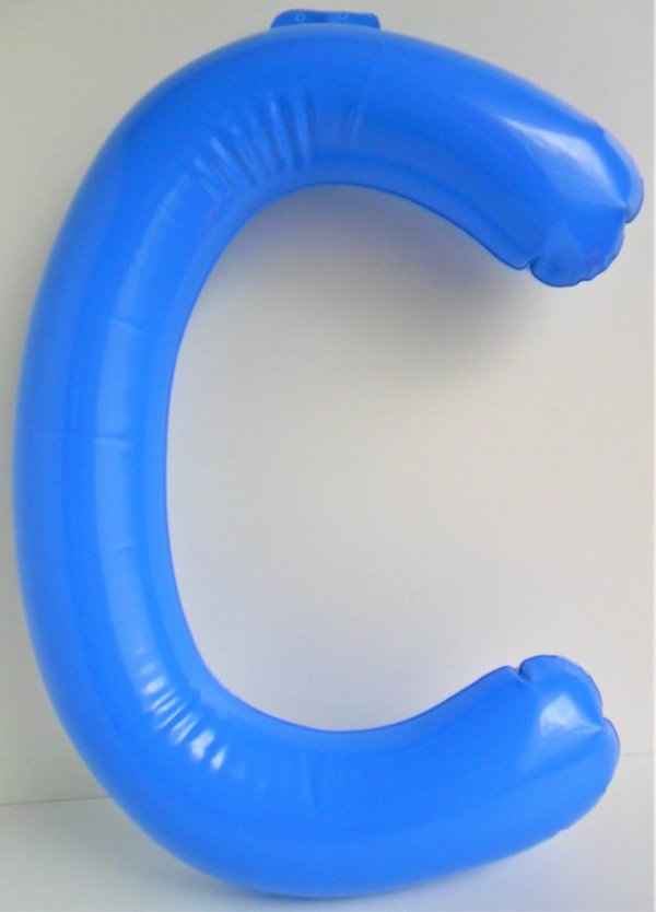 PVC-Buchstabenballon  "C"  35cm, in 5 Farben