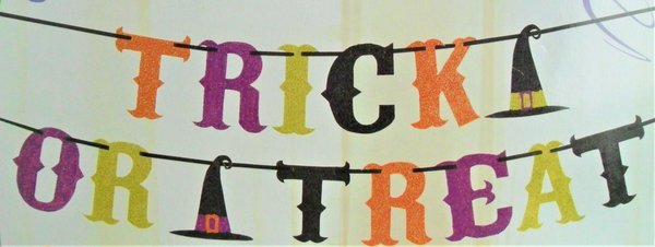 Glitter Letter Banner "Trick or Treet"
