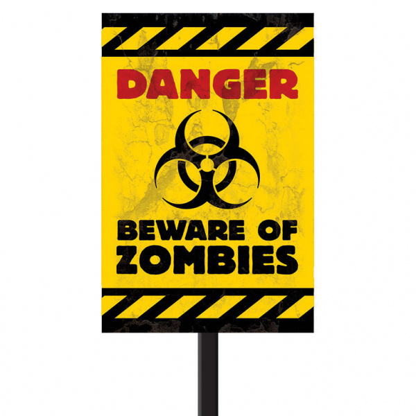 Beware of Zombies Horror Schild - 57 x 25 cm