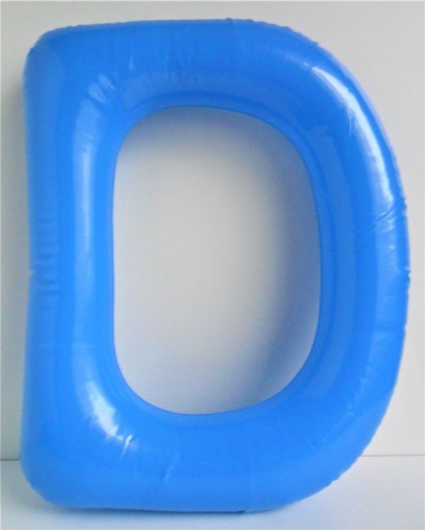 PVC-Buchstabenballon  "D"  35cm, in 5 Farben