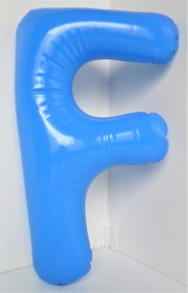 PVC-Buchstabenballon  "F"  35cm, in 5 Farben