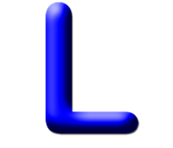 PVC-Buchstabenballon  "L"  35cm, in 5 Farben