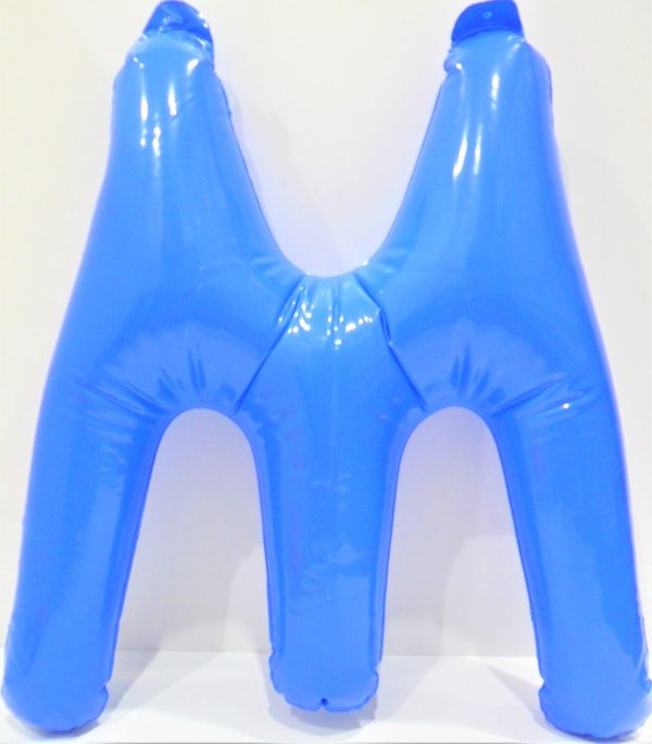 PVC-Buchstabenballon  "M"  35cm, in 5 Farben