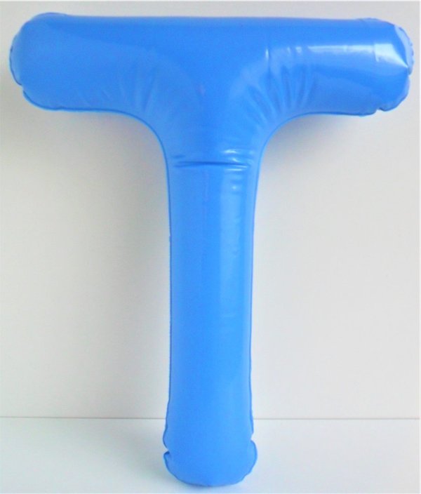 PVC-Buchstabenballon  "T"  35cm, in