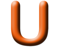 PVC-Buchstabenballon  "U"  35cm, in