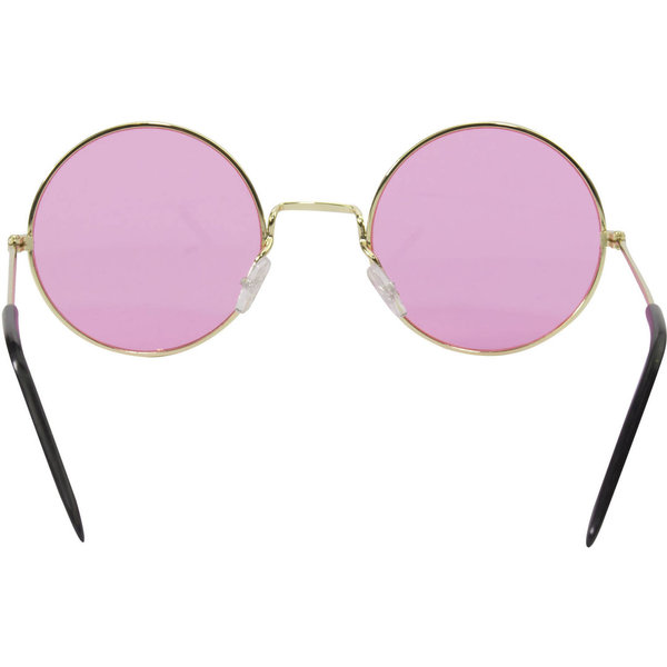 Hippie Brille mit rosafarbenen Gläsern
