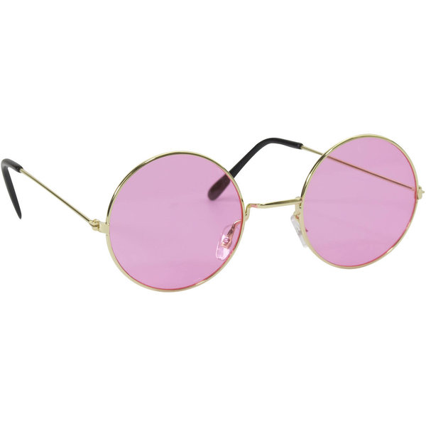 Hippie Brille mit rosafarbenen Gläsern