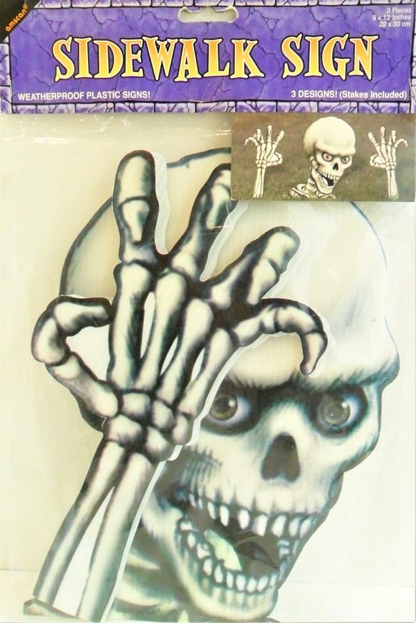 Boden Dekoration "Terror" Skelett  22cm x 30cm