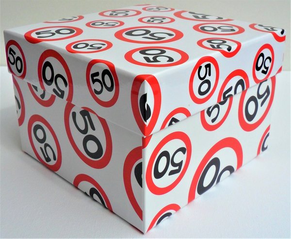 Geschenk-Box "50", in 5 Größen