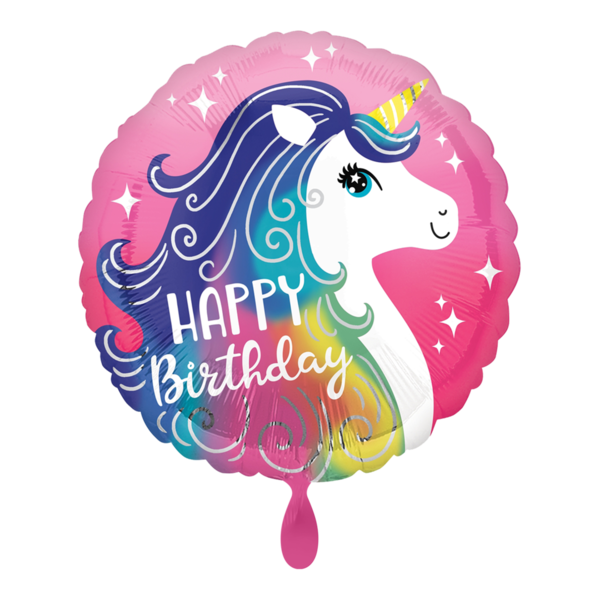 1 Folienballon "Pink Unicorn Happy Birthday"