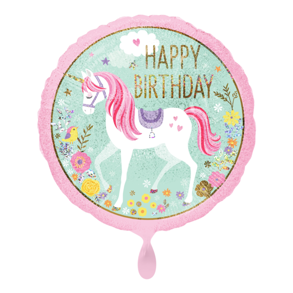 1 Folienballon "Magical Unicorn Happy Birthday"