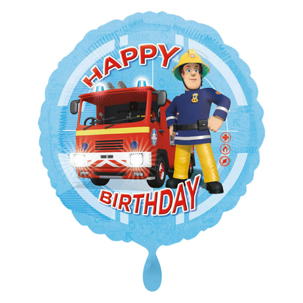 1 Folienballon "Fireman Sam Happy Birthday"