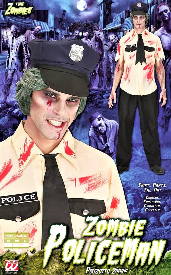 Herrenkostüm - Zombie Polizist - Gr. L
