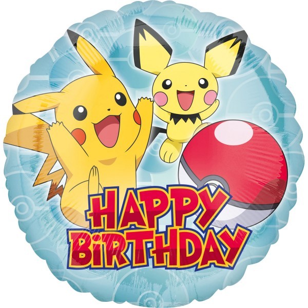 Folienballon - Happy Birthday - Pokemon