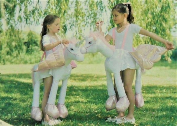 Kinder Huckepack Kostüm - Ride on Unicorn/Kleines Einhorn - One Size