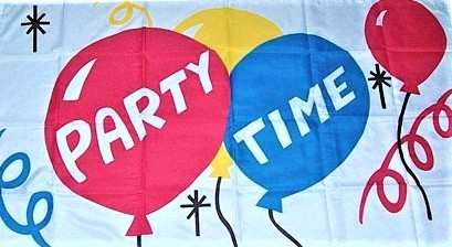 Fun-Fahne "Party Time""  90 x 150 cm