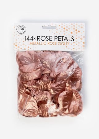 144 Rosenblätter Metallic Rosegold