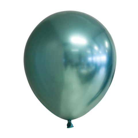 10 Chrome Luftballons - 30cm - Grün